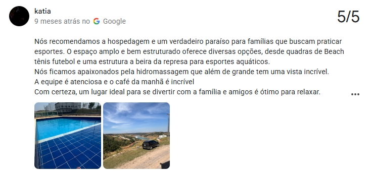 Avaliação 5 no Google