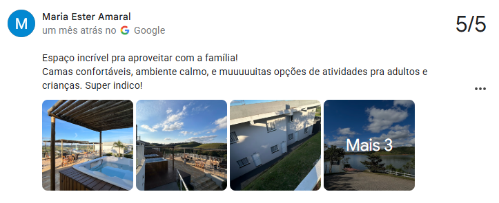 Avaliação 4 no Google