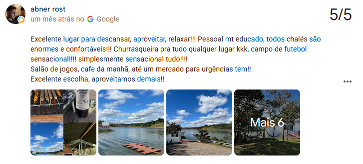 Avaliação 1 no Google