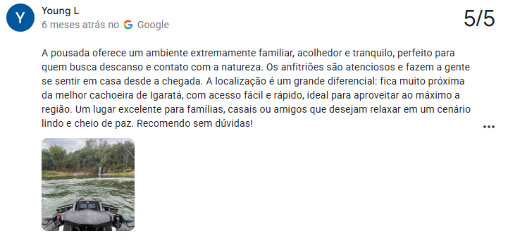 Avaliação 3 no Google